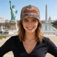 thumbnail image 2 of vigerkar 250 Anniversary USA Hat Unisex Embroidered Baseball Cap Patriotic Trucker Hats for Men Women Adjustable Ball Cap Gift (Beige, One Size）, 2 of 6
