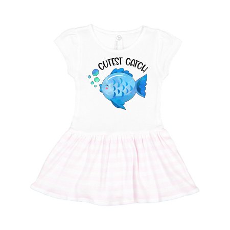 

Inktastic Cutest Catch Cute Blue Fish Gift Toddler Girl Dress