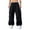 Black, variant on OJinShaWanO Petite Pants Mens Casual Waist Color Sports Hat Multi Woven Pocket Foot Rope Solid Pants Street Cargo Tie Mens Cargo Pants