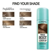 LOreal Paris Magic Root Cover Up Temporary Gray Concealer Spray, Light Brown, 2 oz