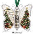 thumbnail image 3 of Christmas Cash Gift Ornament,Acrylic Butterfly-Shaped Money Holder Hanging Decor,Acrylic Holiday Money Holder Keepsake,Christmas Cash Gift Ornament for Christmas Tree, Fireplace Decoration,Green, 3 of 4