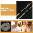 thumbnail image 3 of 2 uds. Collares de cadena de acero inoxidable para hombre, collar moderno, cadena de eslabones, collar elegante, cadena, joyería de moda para mujeres y hombres, 3 of 6
