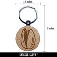 thumbnail image 2 of Pistachio Nut Drawing Round Keychain Charm Tag - Engraved Wood, 2 of 6