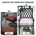 thumbnail image 5 of Outdoor Patio Cushion Covers 4 Pack Pink Leaf Patio Chair Cushion Covers with Ties and Zipper Waterproof Outdoor Seat Cushion Covers for Patio Furniture 22"x22", 5 of 9