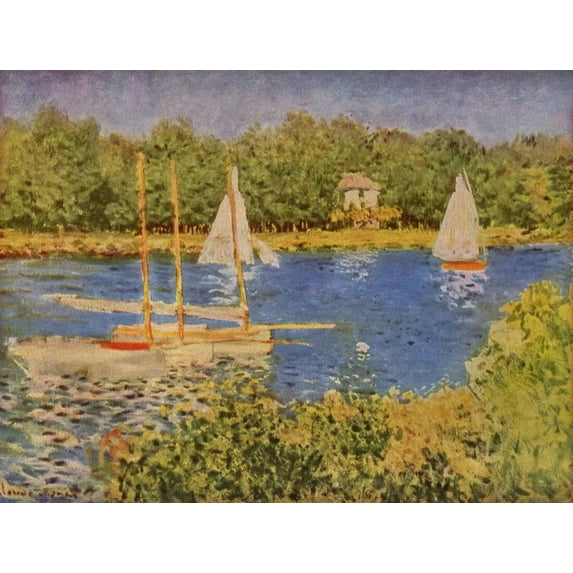 Monet boats 2 - CANVAS OR WALL ART PRINT PRINT