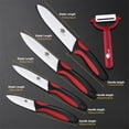 thumbnail image 4 of 4-Piece Ceramic Knife Set with Sheaths-White Blade Sharp Rust Proof Stain Resistant (5inch Utility Knife, 4inch Fruit Knife,3inch Paring Knife), 4 of 8