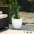 thumbnail image 2 of Luxen Home WHPL1576 MgO Geometric Round Planter, White, 2 of 5