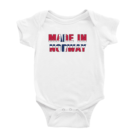 

Made In Norway Funny Baby Bodysuit Boy Girl Clothes