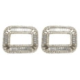 thumbnail image 2 of 1 Pair Women's Rhinestone Shoe Clips Buckles Shoes Decor For Wedding Party, 2 of 8