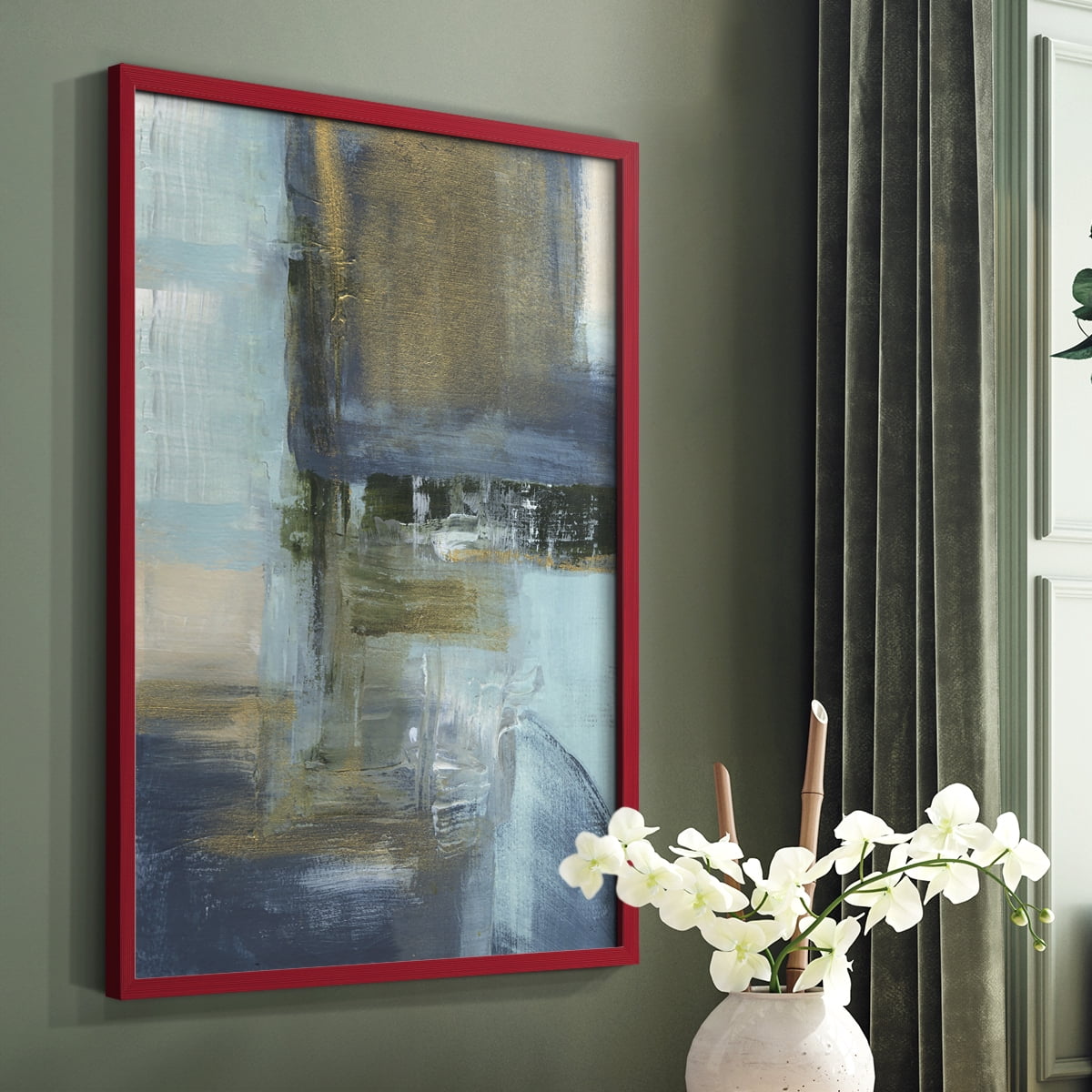 Sand Pond Summer II in Red Solid Wood 8 x 10 Framed Print