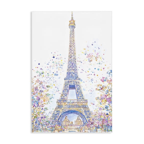 Stupell Industries Contemporary Colorful Eiffel Tower Canvas Art, 16 x 24, by Creative Studio