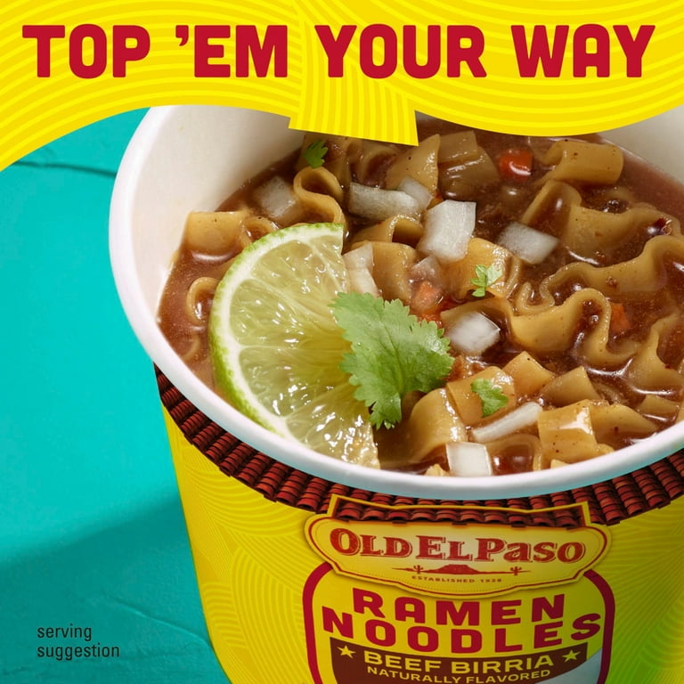 Old El Paso Ramen Noodles, Beef Birria Flavor, Microwave Soup Cup