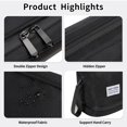 thumbnail image 4 of Neceser de viaje Haokuaile para hombre impermeable negro, 4 of 7
