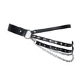 thumbnail image 2 of Women Party Belt Hip Hop Gothic Chain Rivet Multi Straps Decorative Faux Leather Punk Pants Matching Women Waist Strap Clothes Accessory, 2 of 7