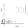 thumbnail image 4 of ANGARA Natural Pear Aquamarine and Diamond Halo Split Shank Ring in 14K White Gold for Women (Size-6x4mm) | March Birthstone, Birthday, Anniversary, Jewelry Gift for Women | Natural Aquamarine Ring, 4 of 9