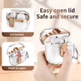 thumbnail image 3 of Clear Case for Samsung Galaxy Buds 3/ Galaxy Buds 3 Pro, with Keychain Lock Button Wireless Charging Support Anti-Scratch Not-Yellowing Dustproof Bumper Case Cover, Silver, 3 of 7