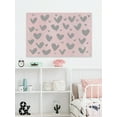 thumbnail image 3 of Marmont Hill Pink and Gray Hearts Canvas Wall Art, 3 of 7