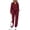 Wine #9, variant on Evdexr Women's Sweatsuits 2 Piece Outfits Hooded Zip Up Long Sleeve Jacket & Sweatpants Tracksuits 2026 Fall Wide Leg Travel Workout Outfits with Pockets M