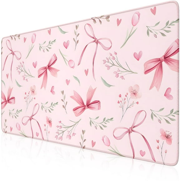 Alfombrilla de escritorio rosa Mouse Pad iCasso, 90 x 40 cm, antideslizante