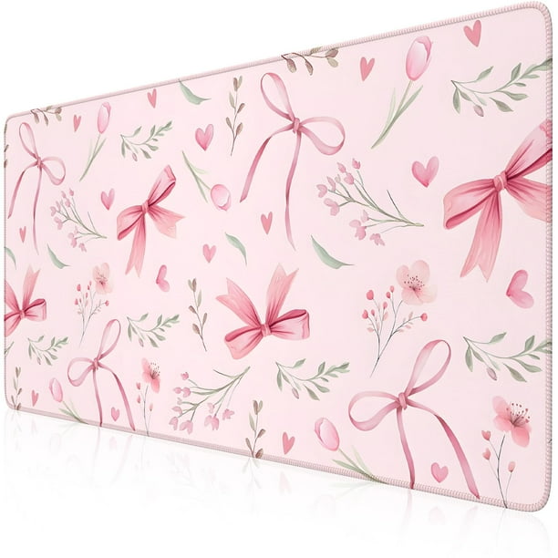 Alfombrilla de escritorio rosa Mouse Pad iCasso, 90 x 40 cm, antideslizante