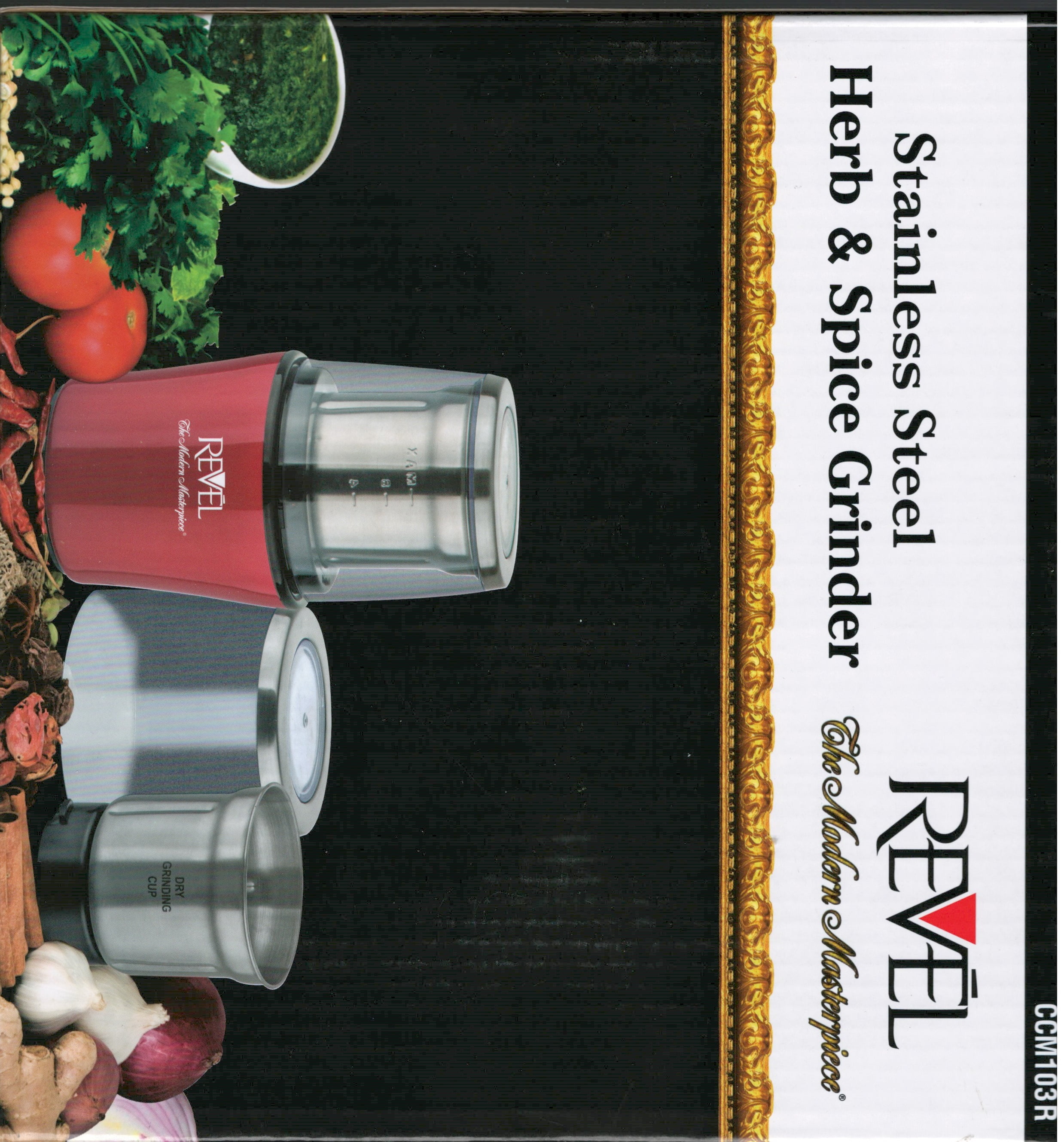 Revel CCM103R Stainless Steel Hern, Spices and Coffee Beans Grinder