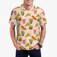 thumbnail image 2 of Salouo Hamburger Pizza Coke for Men's Short Sleeve Polo Shirts,Polo Shirts for Men Performance Short Sleeve Golf Shirt Athletic Casual Collared T-Shirt-4X-Large, 2 of 8