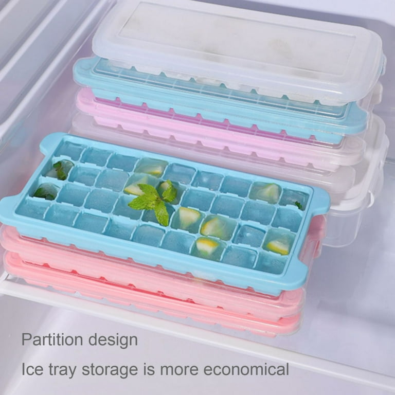 Christmas Ice Cube Trays With Lids, Food Grade Flexible Silicone Ice Cube  Molds,easy Release,stackable,dishwasher Safe,small Ice Cube Trays For  Whiske
