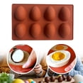 thumbnail image 6 of Silicone Egg Molds - 8-Cavity Egg Shaped Baking Pan for Chocolate, Candy, Soap & Cake Decorating - Easter Egg Tray for Peanut Butter, Muffins & DIY Crafts, 6 of 6