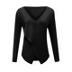 thumbnail image 4 of Puntoco Moda Mujer Cruz Sólido Manga Larga Transpirable Con Cuello En V Camisa Blusa tops Puntoco Puntoco-1495, 4 of 5