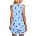 thumbnail image 4 of DreamFish Women's Summer Sleeveless Tank and Shorts Pajama Set with Pockets, 4 of 6