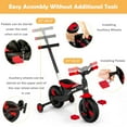 thumbnail image 6 of Gymax 5-in-1 Kids Bicycle Foldable Toddler Balance Bike W/ Detachable Push Handle Red, 6 of 9