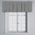 thumbnail image 3 of Blackout Black and White Greek Key Rod Pocket Short Window Curtain Valance for Kitchen Bedroom Decor, 52" x 18", Black and White, 1 Panel, 3 of 6