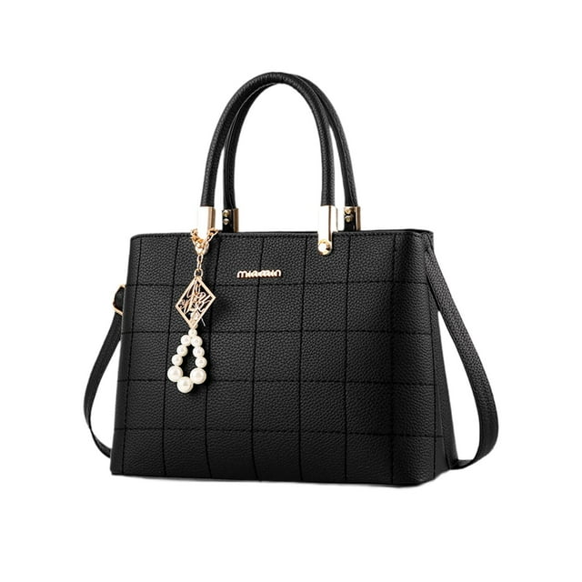 Bolso de hombro para mujer, bolso informal tipo cartera, ideal para mamá, regalo de Valentín, trabajo y viajes. Negro