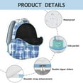 thumbnail image 4 of Waterproof School Backpack with Plaid Print - Ergonomic Student Backpack with Spinal Support & Breathable Straps for Teens and College Students, 4 of 6