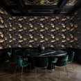 thumbnail image 5 of Peel and Stick Wallpaper Metallic Gold Ginkgo Leaf Ebony Wall Mural 17.7in x 9.8ft Self Adhesive Removable Wall Paper Renter Friendly Wallpaper for Nursery Bedroom Cabinets, 5 of 8