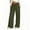 33#Army Green, variant on Pull On Jeans for Women Stretch Wide Leg Womens Jeans with Pockets Strechy Drawstring Elastic High Waist Faux Denim Pants Army Green 2XL