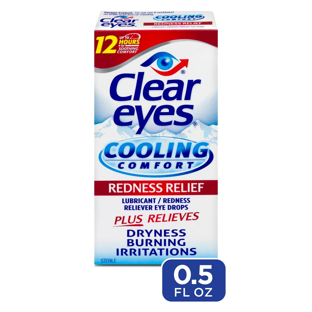 Clear Eyes Cooling Comfort Redness Relief Eye Drops, Soothes Red Eyes