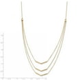 thumbnail image 2 of Beautiful 14k Polished 3 Strand w 2in Extension Drop Bar Necklace, 2 of 2