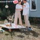 thumbnail image 4 of unbranded De Picnic Para Exteriores Con Compacto Y Bolsillos Portavasos, 4 of 8
