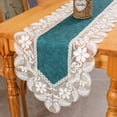 thumbnail image 4 of AUQ Table Runner,Elegant Design with Lace Trim Table Cloth,Waterproof and Oil-Resistant PU Table Runners,40*180cm,Style5, 4 of 4
