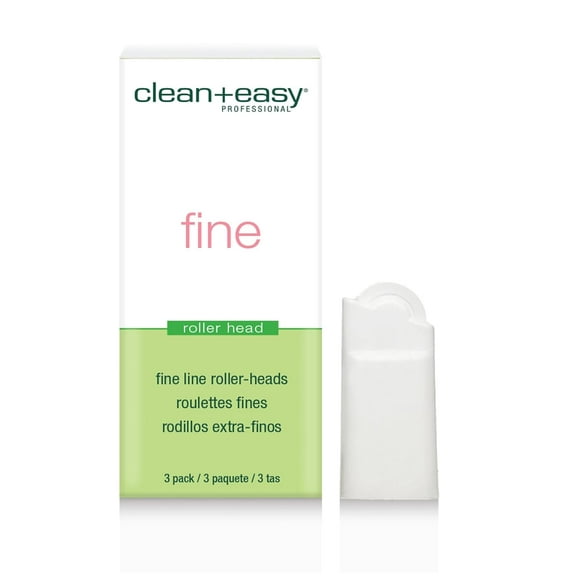 Clean   Easy Fine Line Wax Roller Heads – Roll On Wax Applicator for Precise Hair Removal on Face, Brows & Upper Lip, 3 Pack