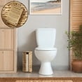 thumbnail image 3 of Casafield Toilet Paper Roll Holder with Lid - Natural, Fits 3 Rolls, Free Standing Water Hyacinth Bath Tissue Storage Organizer for Bathroom, 3 of 8