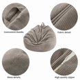 thumbnail image 3 of SZTXJ Stuffed Animal Storage Bean Bag Chair Cover 70 x 80cm (No Beans) (Gray) for Kids and Adults., 3 of 5