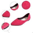 thumbnail image 6 of Womens Ballet Flat Shoes Pointed Toe Slip on Casual Dressy Shoes Solid Color Suede Comfy Arch Support Orthopedic Walking Shoes Hot Pink Size 7, 6 of 6