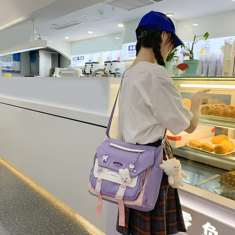 Japanese women gothic y2k chain messenger bag shoulder bag handbag