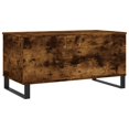 thumbnail image 3 of vidaXL Coffee Table Smoked Oak 90x44.5x45 cm Engineered Wood, 3 of 5