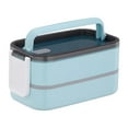 thumbnail image 3 of yuksok Double Layer Lunch Box Large Capacity Food Container for Office Home Camping Blue, 3 of 9