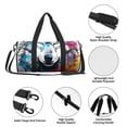 thumbnail image 4 of Easygdp Cool Colorful Wolf Bolsa de Viaje, Bolsa de Mano, Bolsa de Gimnasio, Bolsa de Equipaje para Viaje, 4 of 6