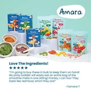 Amara Organic Smoothie Melts, Mixed Red Berries, Baby & Toddler Snacks, No Added Sugar, Baby Food Stage 2, 1 oz Bag