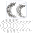 thumbnail image 1 of LEEYNEER 50 Pieces C Type Needle for Weave Curved Needles Hand Sewing Sew in Hair  Wig Making  Carpet, 1 of 7